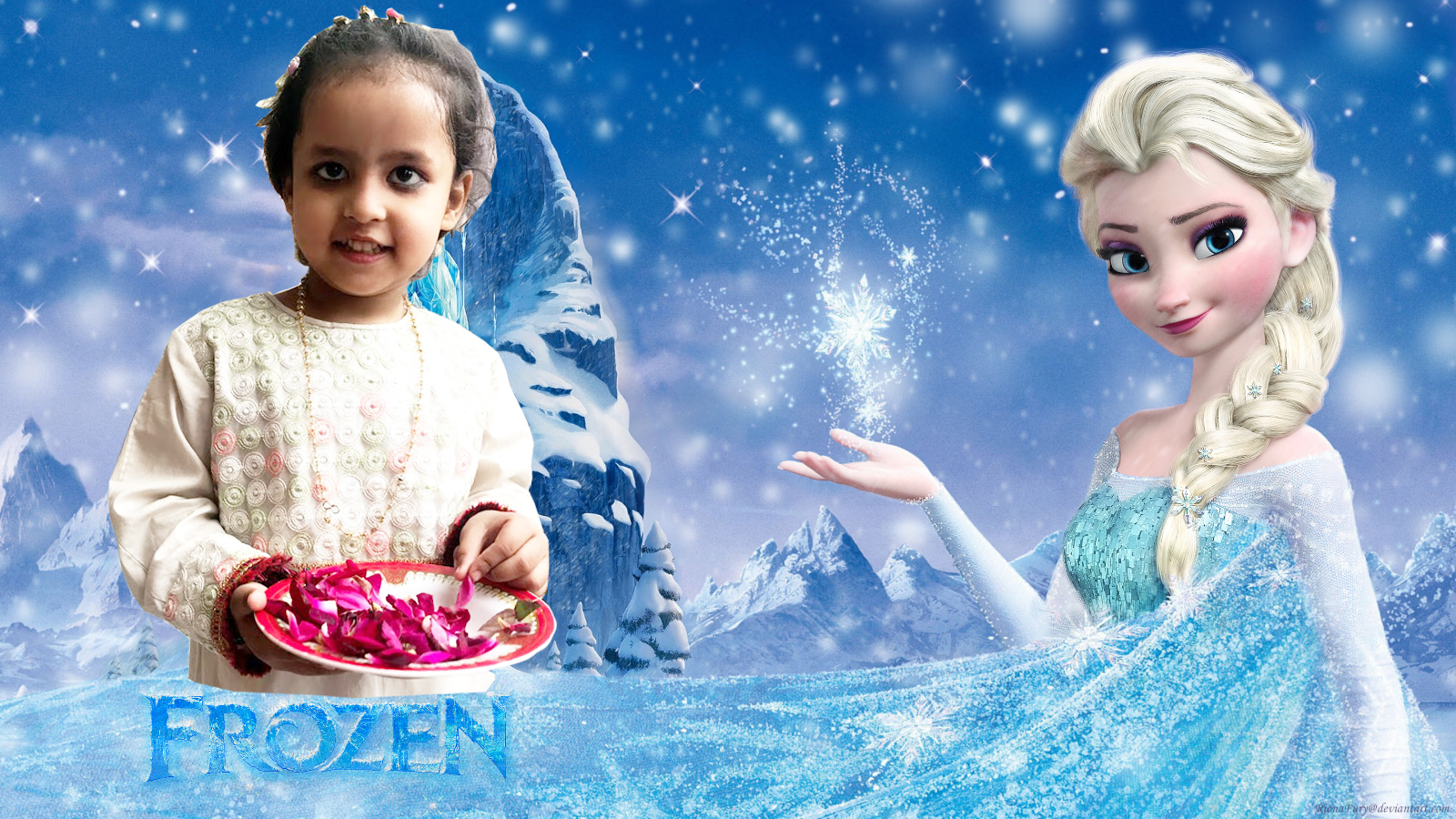 Fajar Ateeq With Elsa from Frozen