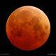 Lunar eclipse in reddish color
