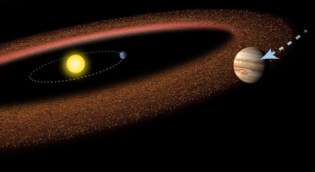 Asteroid belt between Mars and Jupiter