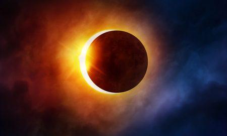 How moon comes in front of the sun.