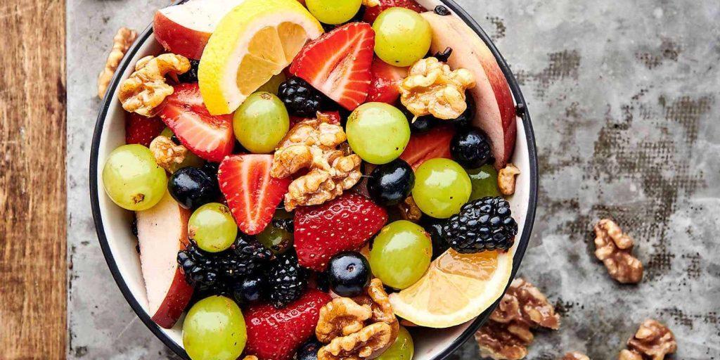salad of fresh fruit and nuts