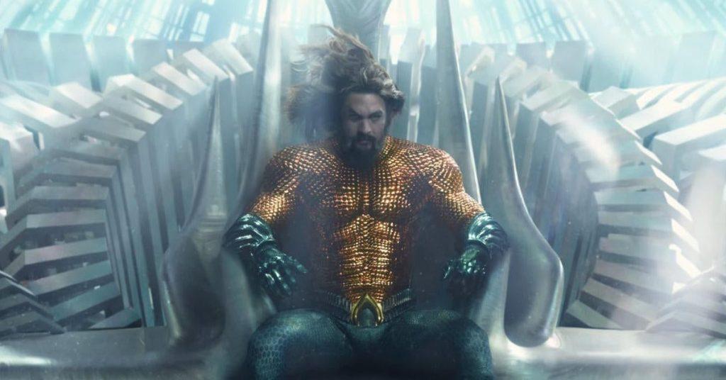 Aquaman sitting at his throne 