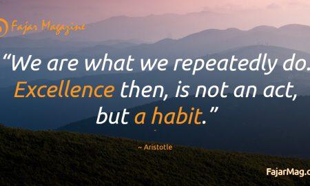 Excellence is a habit - aristotle