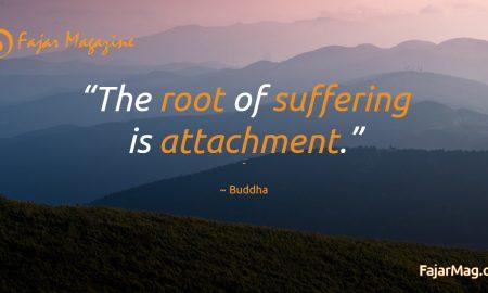 The Root of suffering is attachment