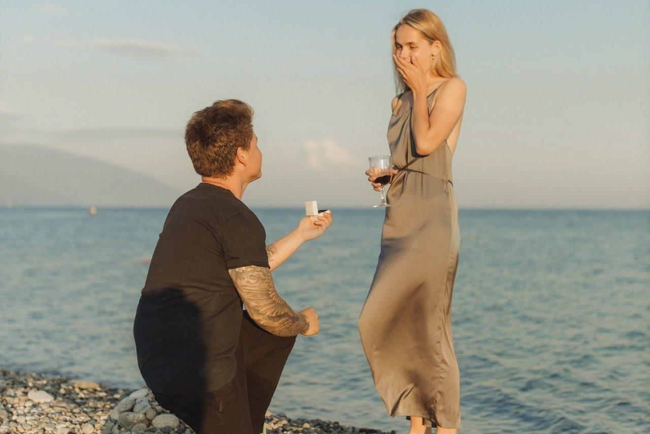 Nothing is more romantic than a beach proposal.