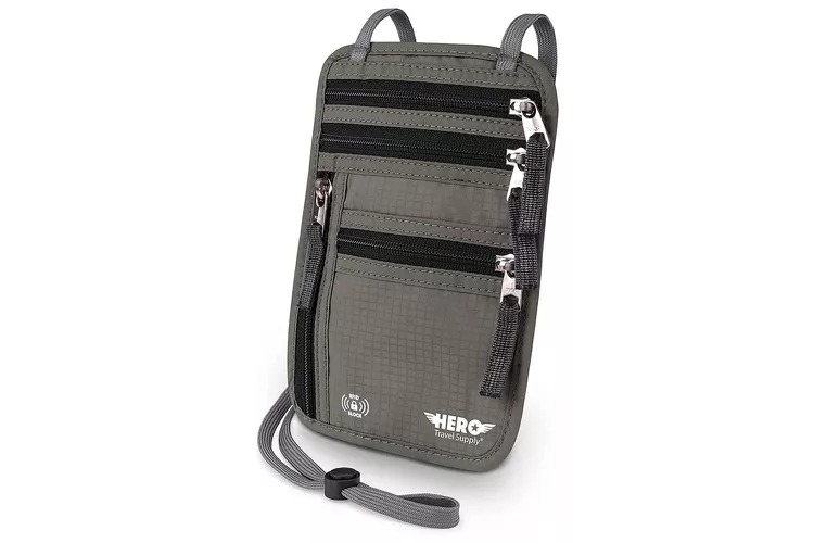 Grab this travel neck wallet for your essential stuff like passports, visa, and money.
