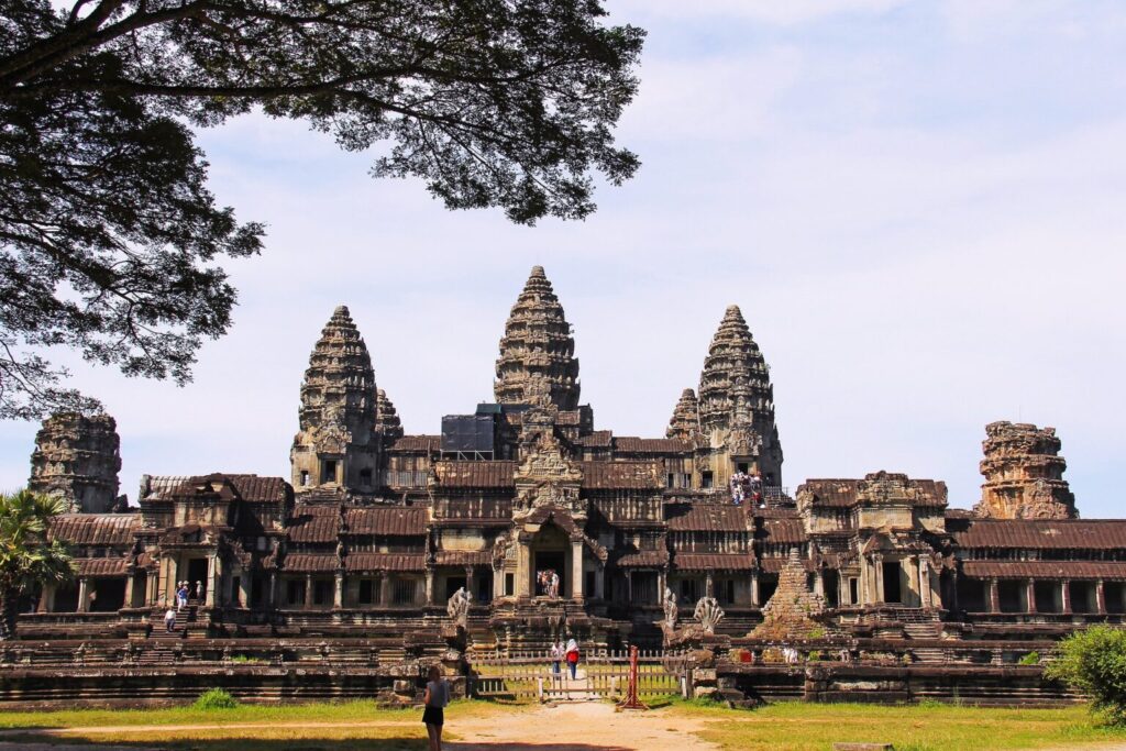 Angkor Wat Temple Of Asia is the largest religious monument in the world.