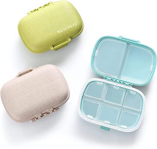Organize your important medicines and other vitamins in this travel pill organizer.