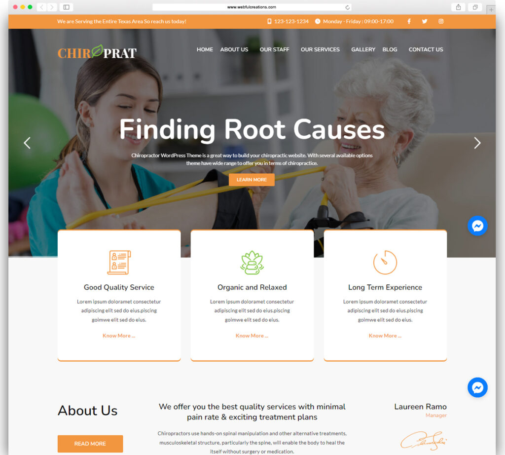 Chiropractor WordPress Theme – WebfulBox