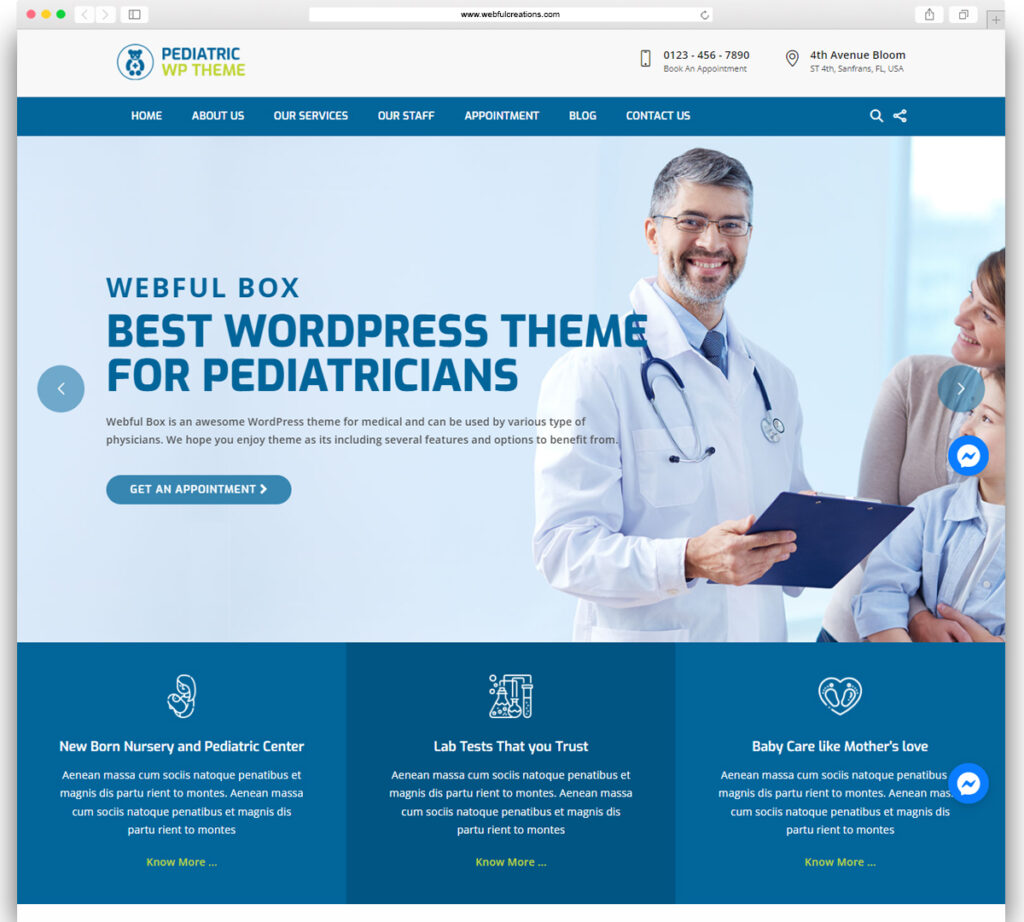 Pediatric – Medical WordPress Theme – WebfulBox