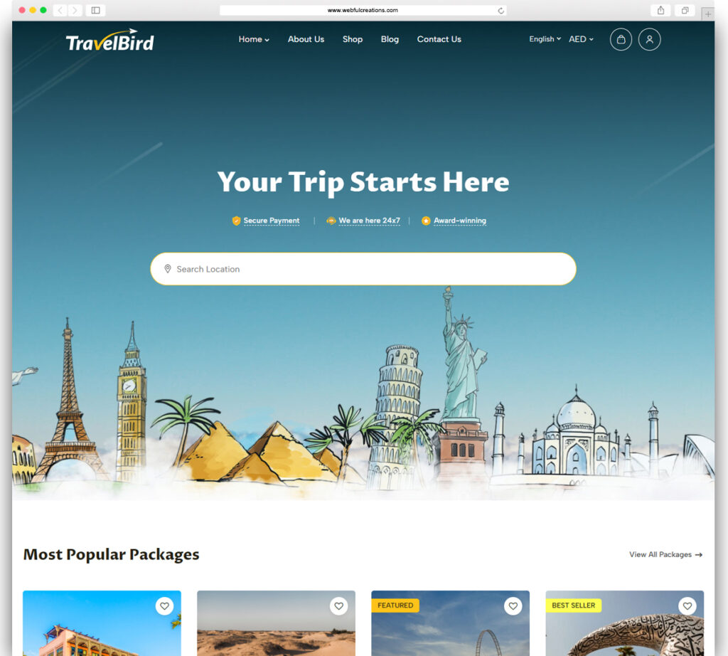 TravelBird - Travel Booking Tour WordPress Theme