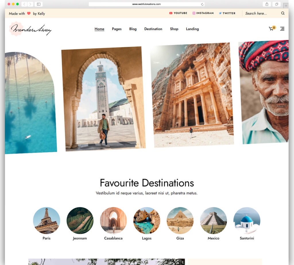 WanderAway - Travel Blog WordPress Theme