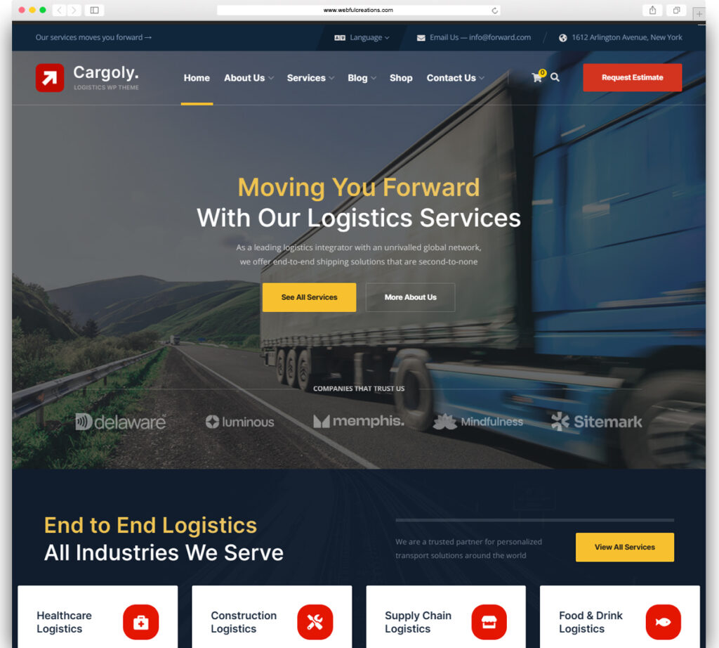 Cargoly - Logistics & Transportation WordPress Theme