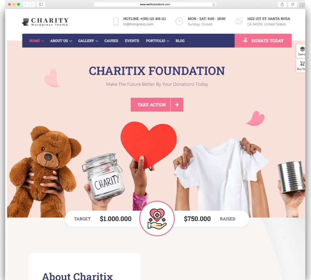 Charitix - Nonprofit Charity WordPress Theme