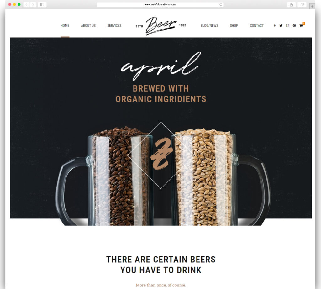 Craft Beer - Brewery & Pub WordPress Theme