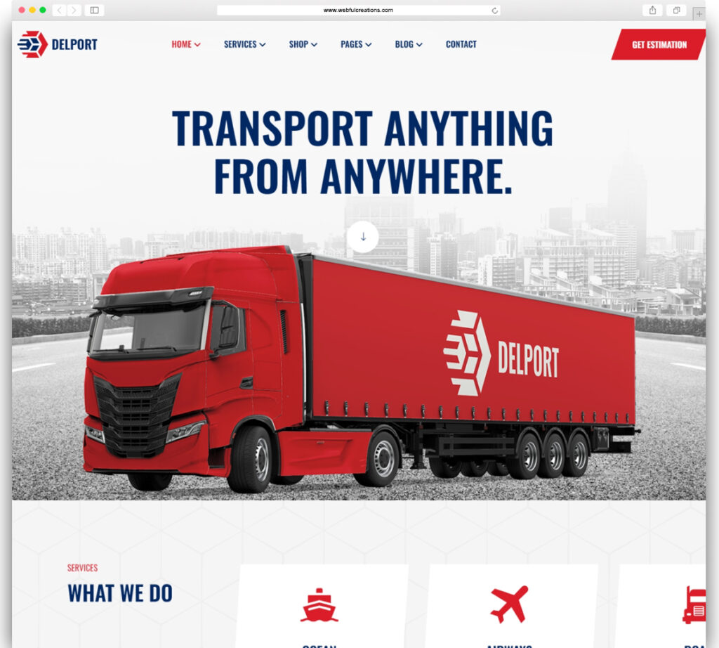 Delport - Logistics & Transportation Business WordPress Theme + RTL