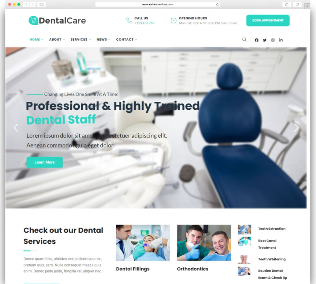Dental Care - Dentist & Medical WordPress Theme