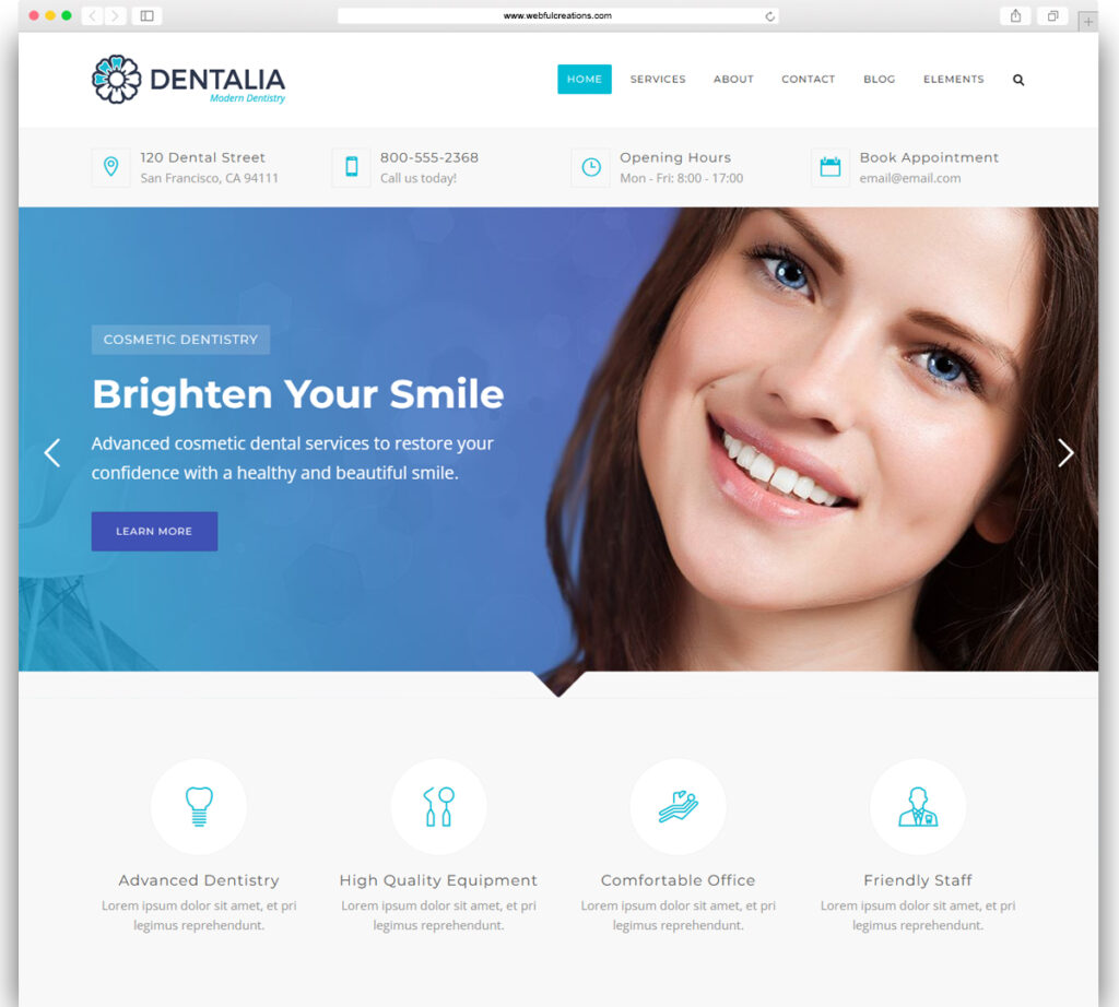 Dentalia - Dentist & Medical WordPress Theme