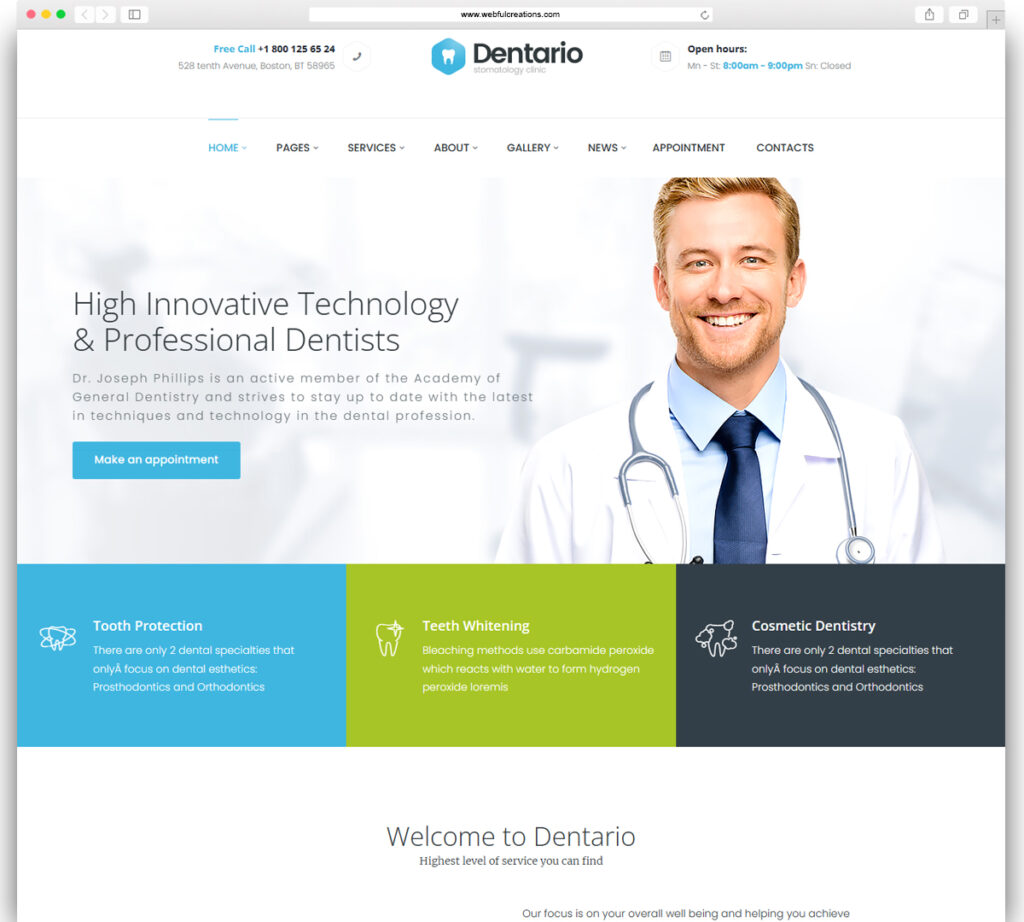 Dentario | Dentist, Medical & Healthcare WordPress Theme + RTL