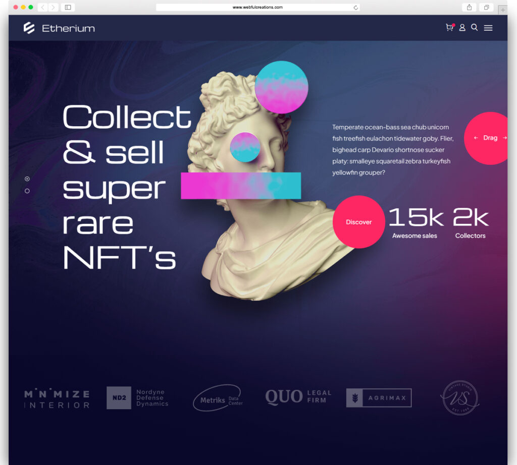 Etherium | NFT Marketplace & Crypto WordPress Theme