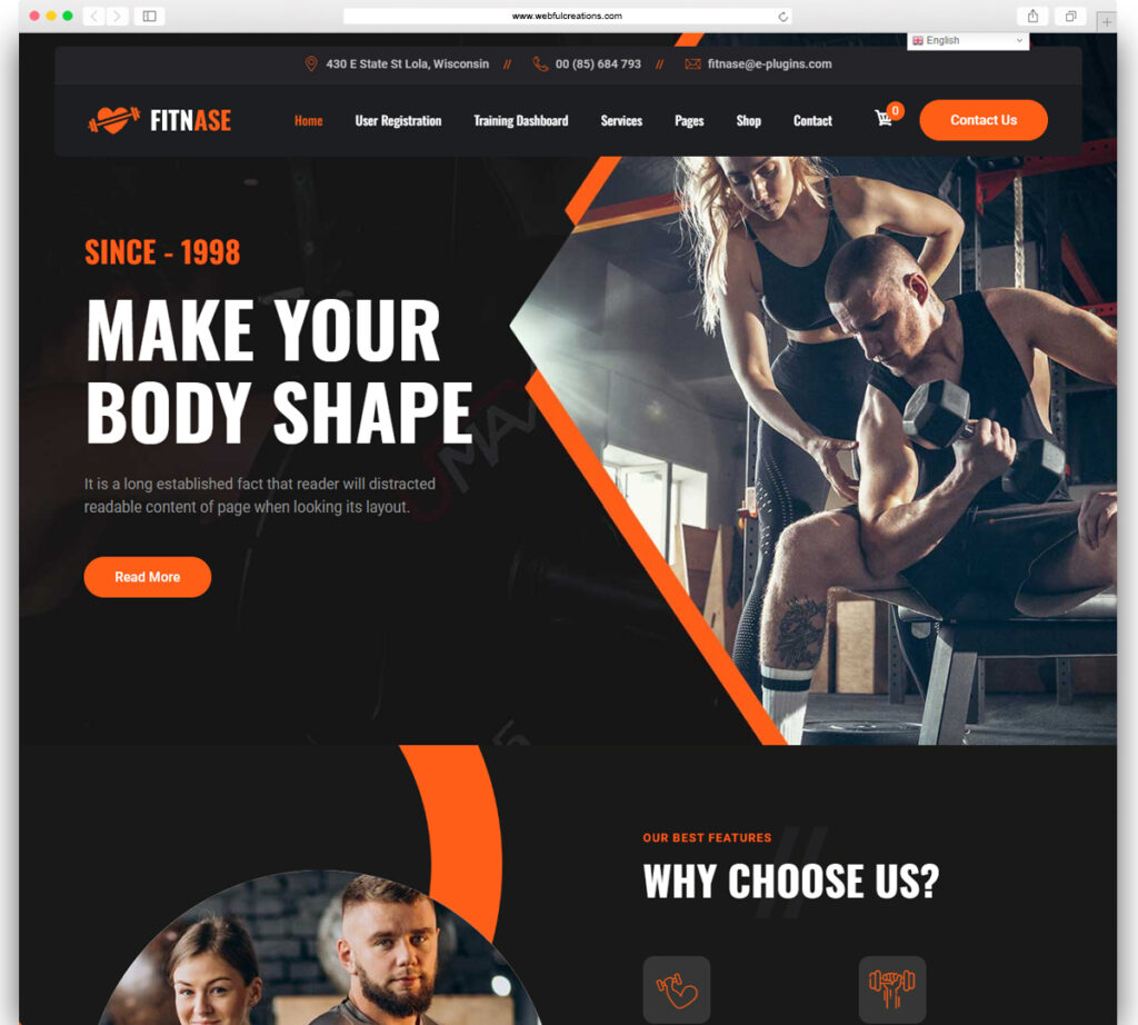 Fitnase - Gym And Fitness WordPress Theme