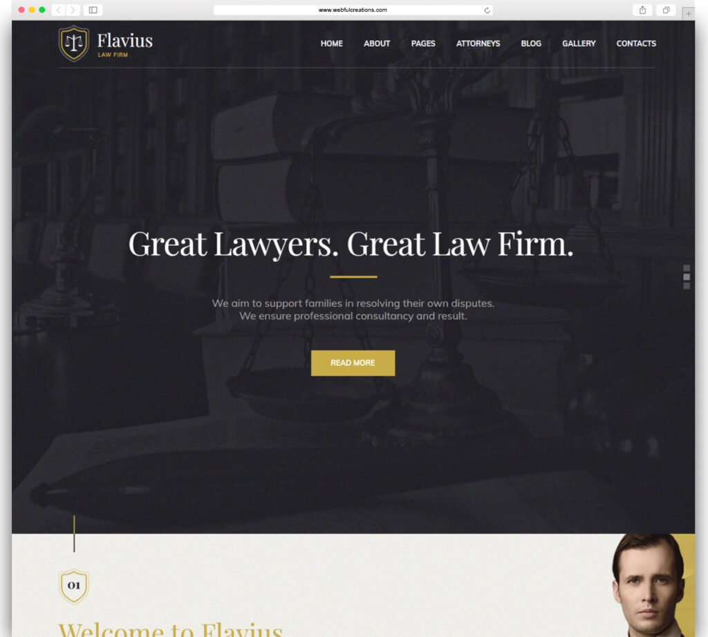 Flavius - Lawyer and Attorney WordPress Theme