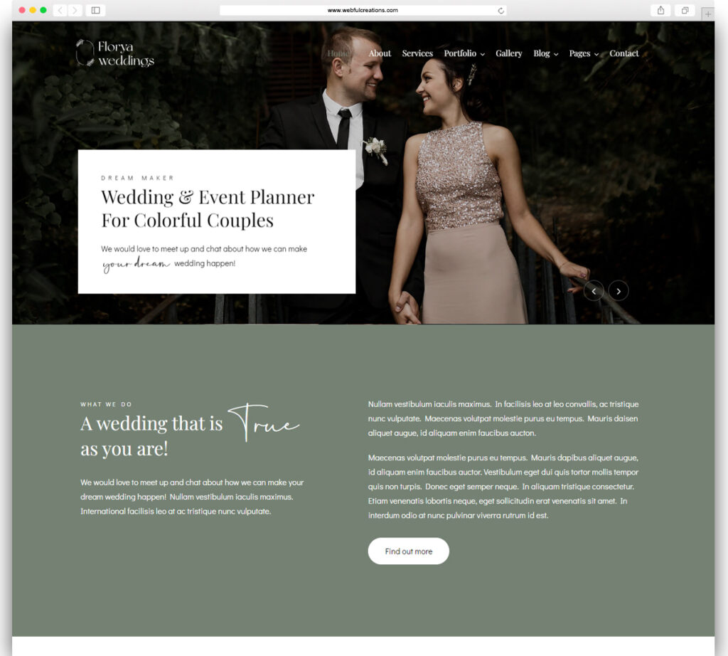 Florya - Wedding and Event Planner Elementor WordPress Theme