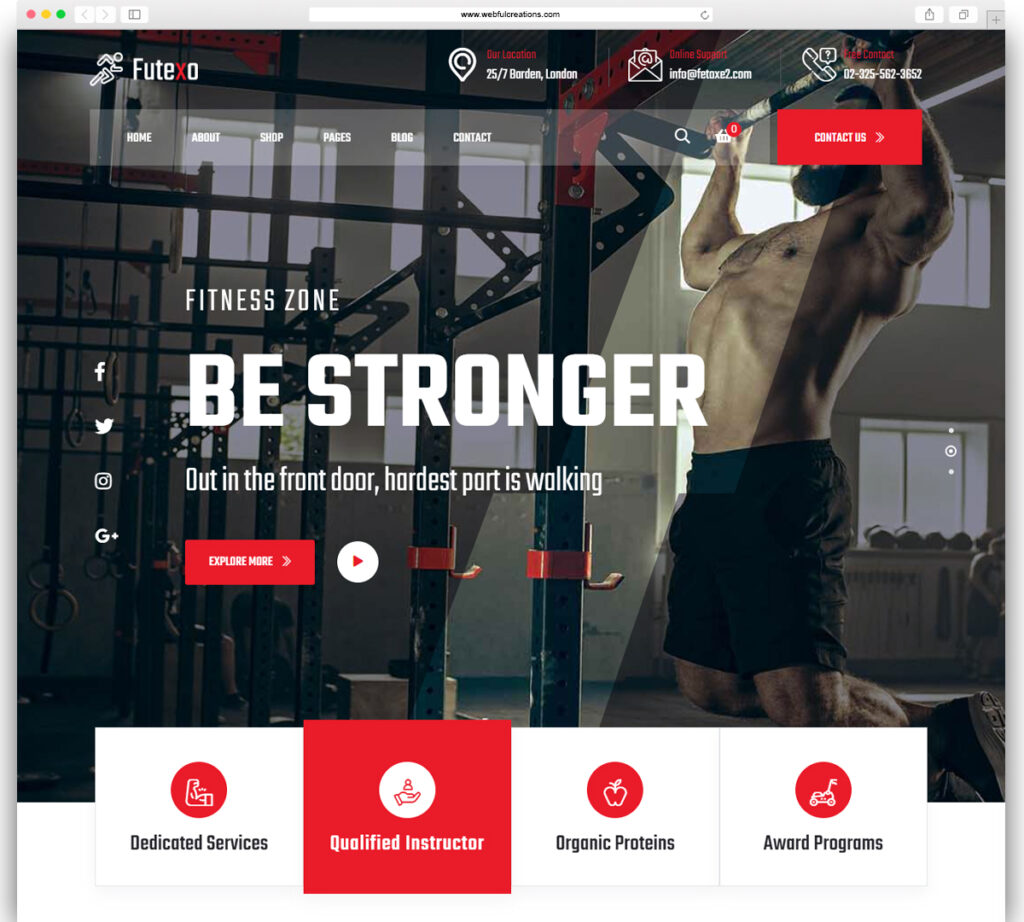 Futexo - Fitness & Gym WordPress Theme + RTL