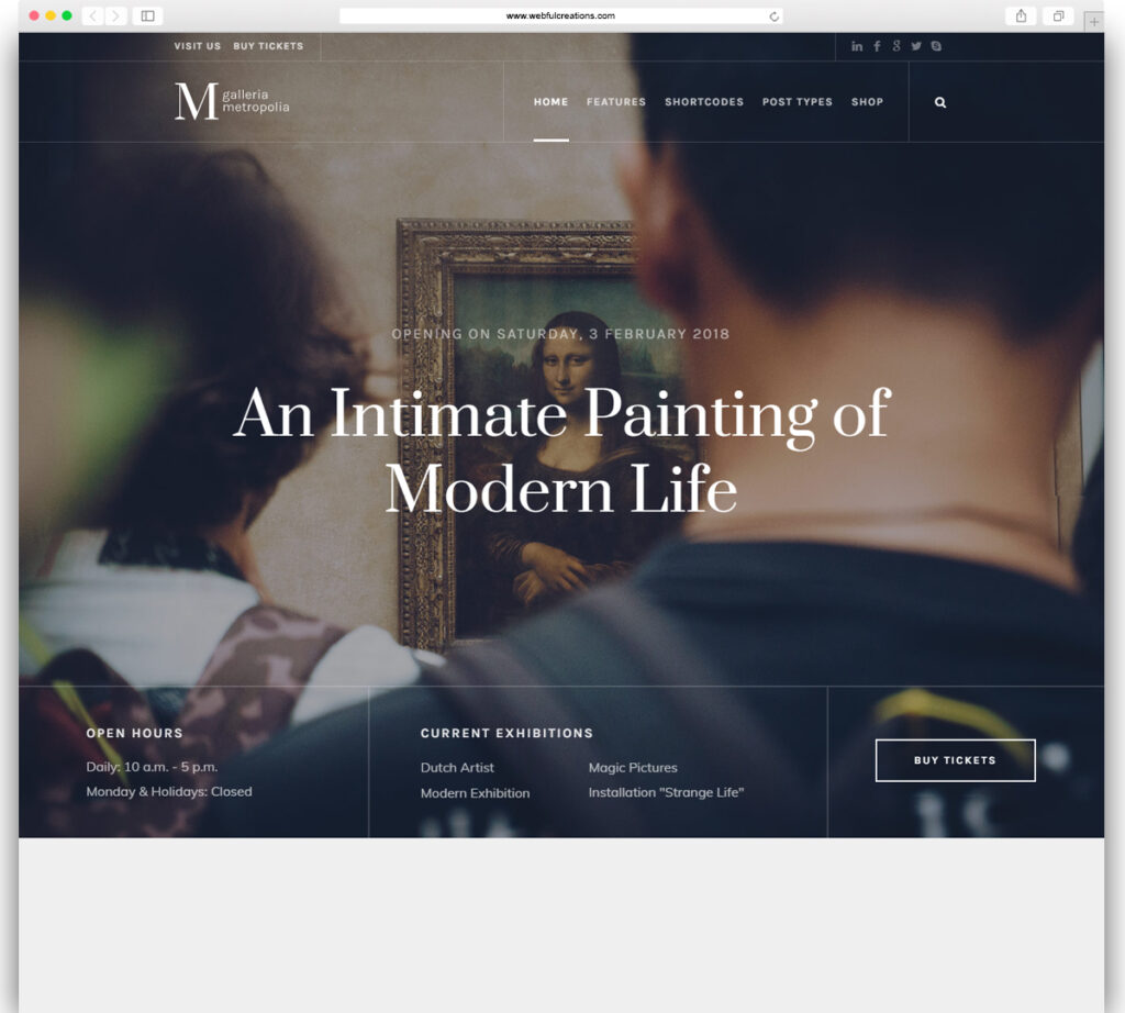 Galleria Metropolia - Art Museum & Exhibition Gallery Theme