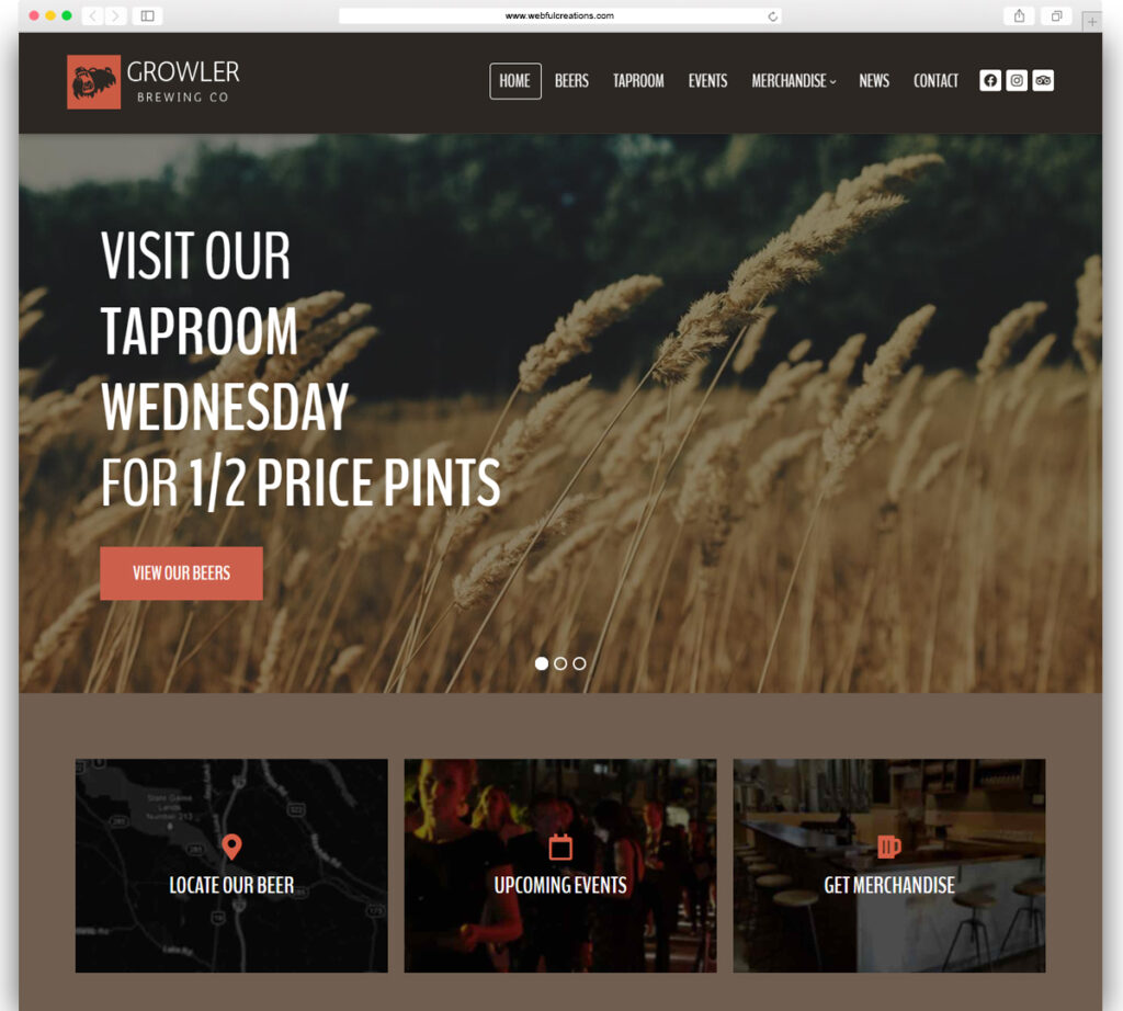 Growler - Brewery WordPress Theme