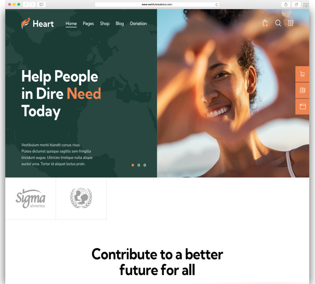Heart - Donation & Non-Profit WordPress Theme