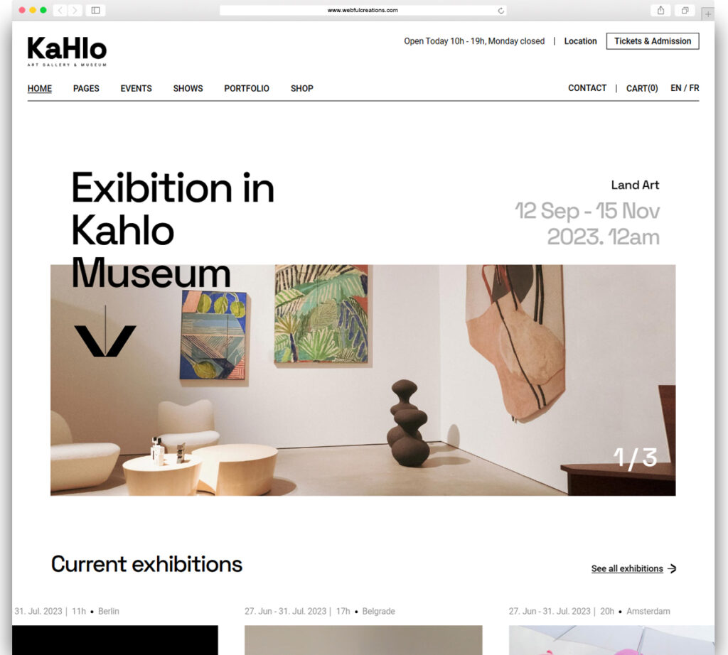 Kahlo - Art Gallery and Museum Theme