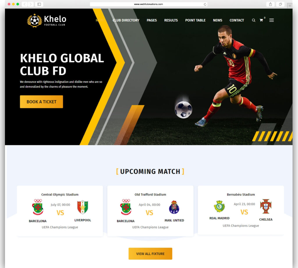 Khelo - Soccer & Sports WordPress Theme