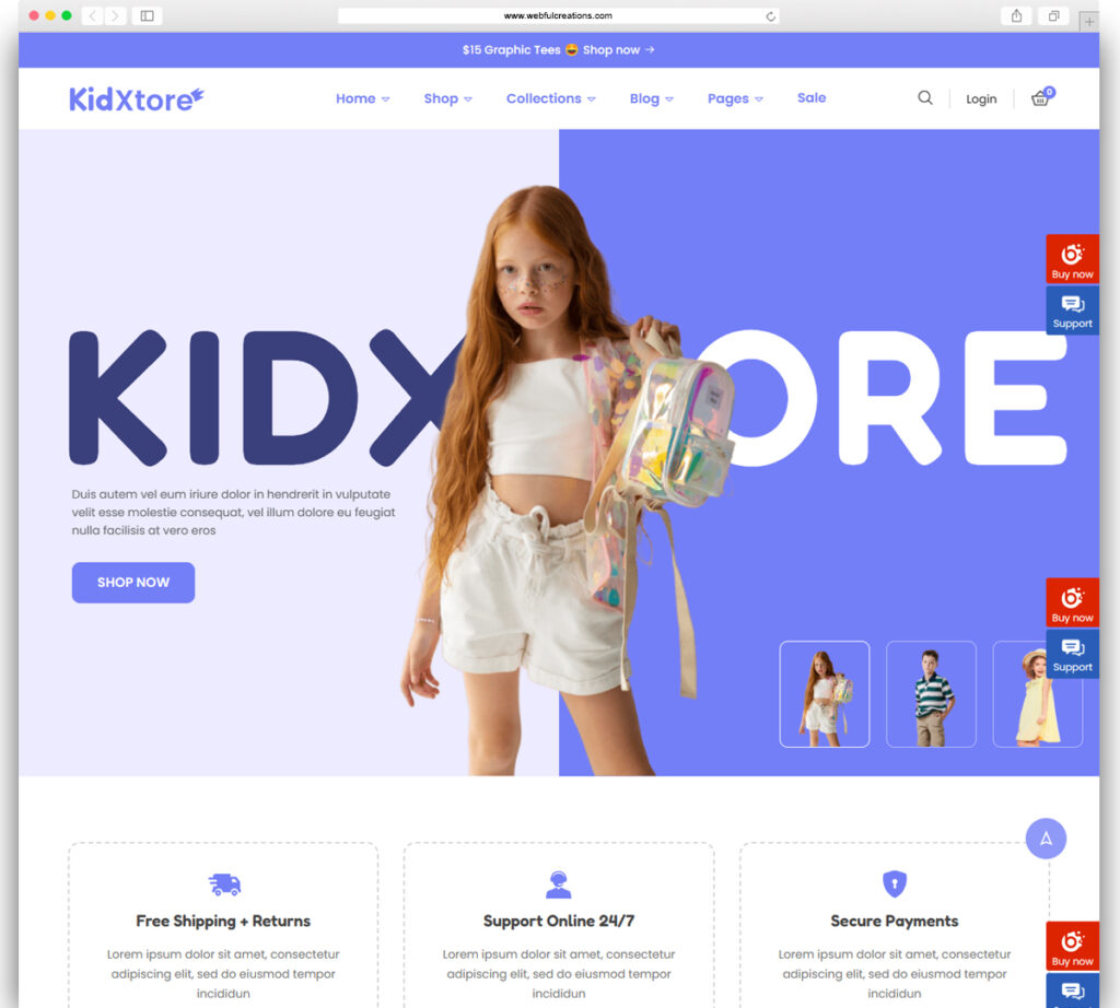 KidXtore - Kids Clothing and Toys Store Elementor WooCommerce WordPress Theme