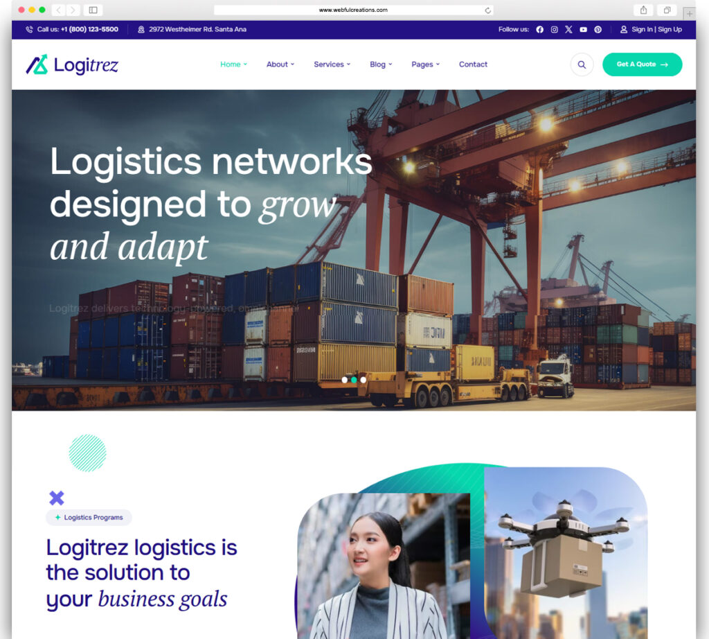Logitrez - Transportation & Logistics WordPress Theme