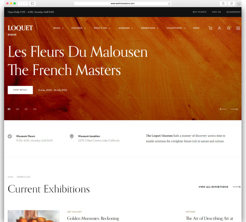 Loquet - Museum & History WordPress Theme