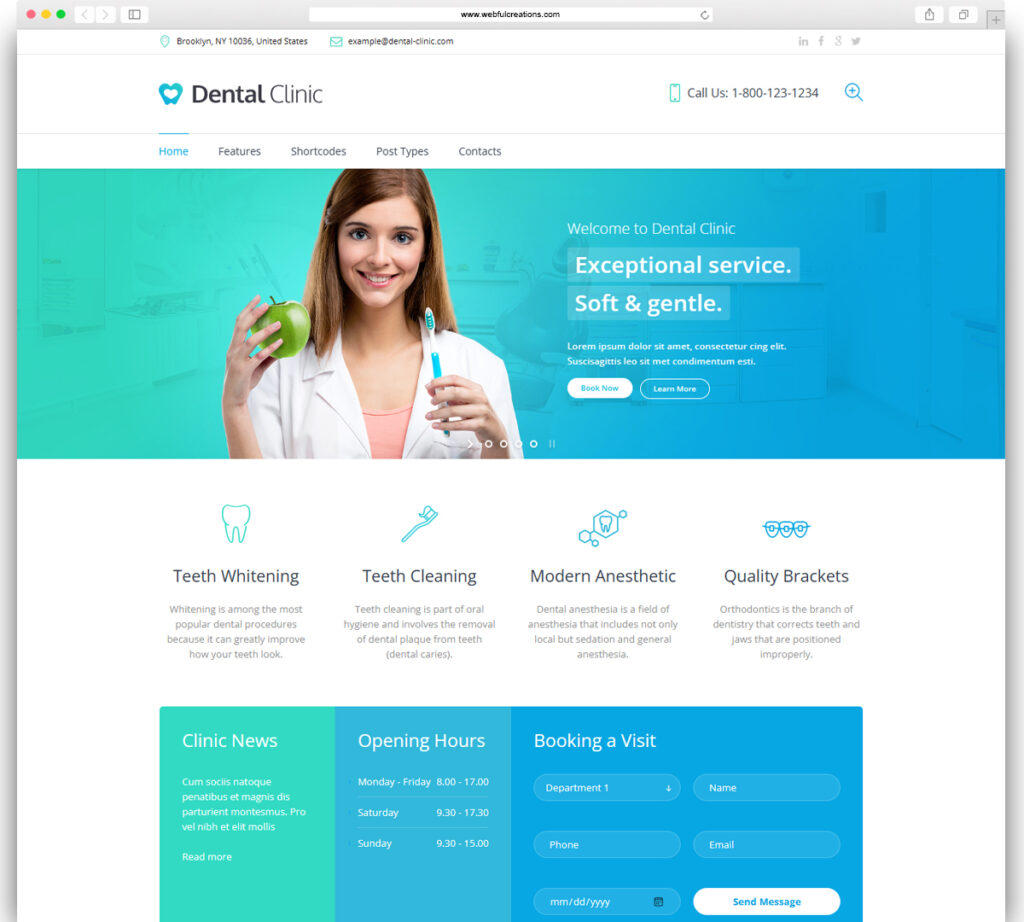 Medical and Dentist WordPress Theme - Dental Clinic