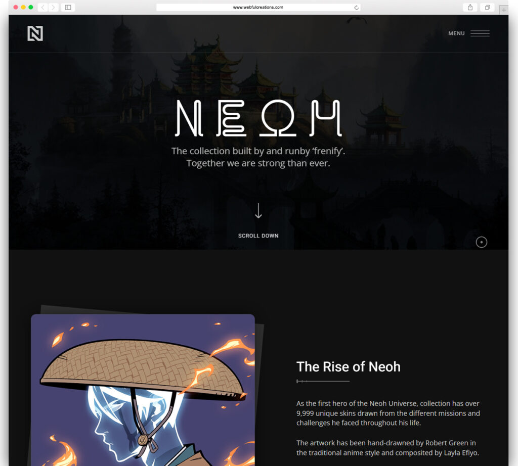 Neoh - NFT Portfolio WordPress Theme