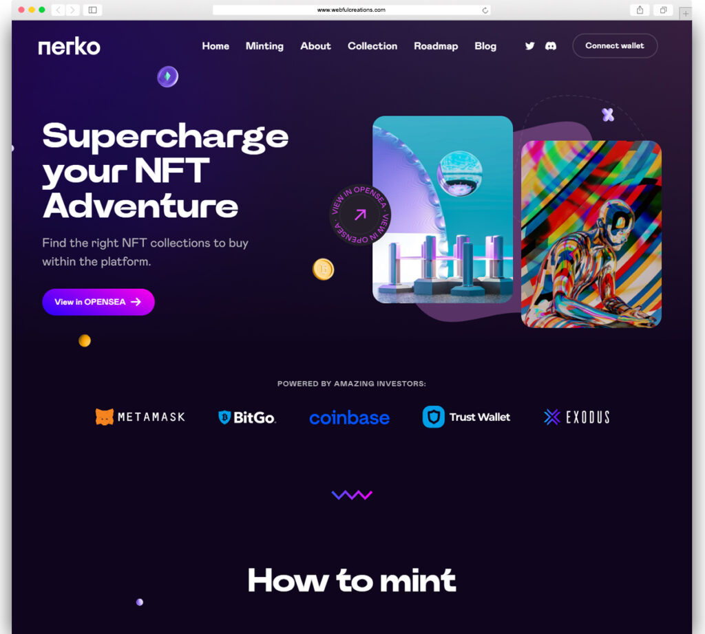 Nerko - NFT Portfolio WordPress Theme