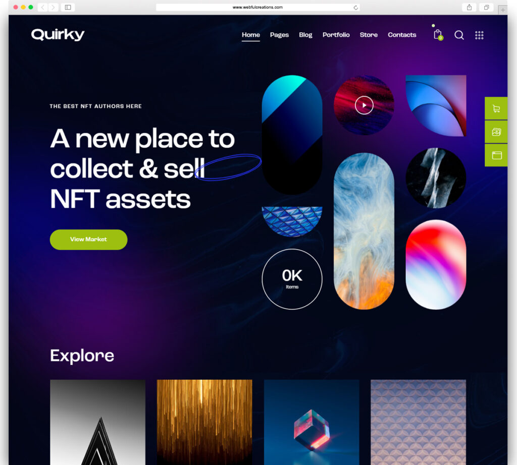 Quirky - NFT, Token & Blockchain WCFM Marketplace WordPress Theme