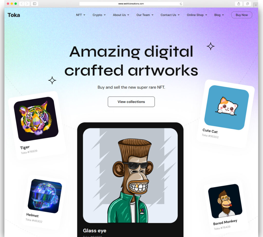 Toka - NFT & Crypto WordPress Theme