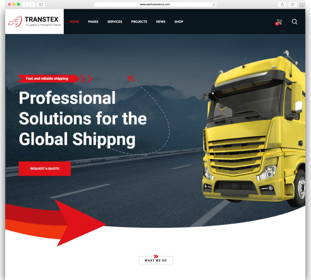 Transtex - Transport & Logistics WordPress Theme