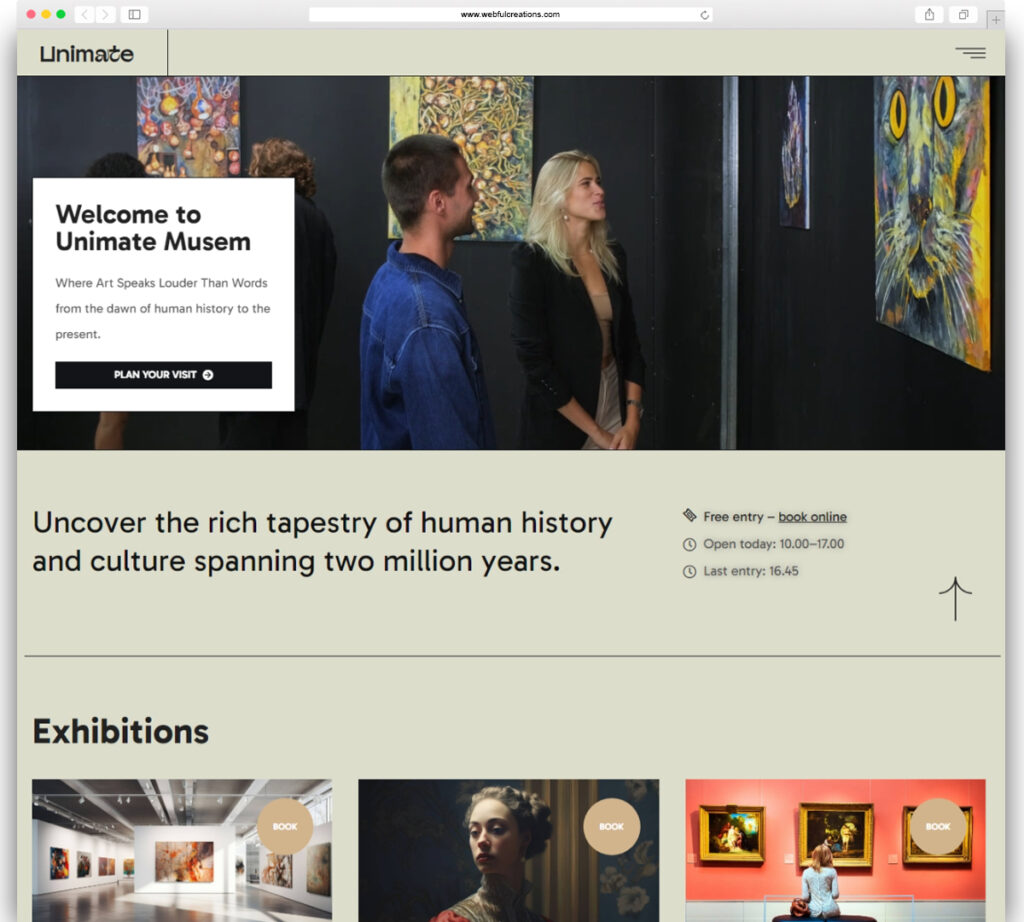 Unimate - Art Gallery and Museum Theme