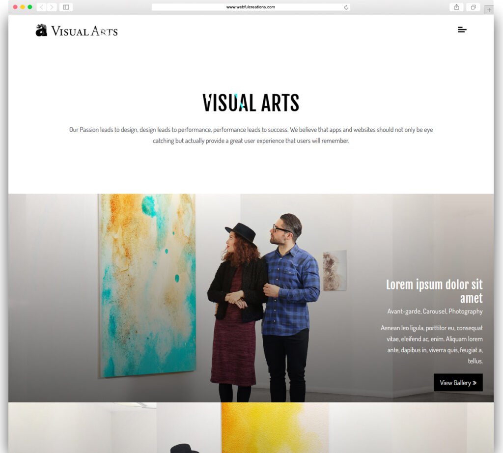 Visual Art | Gallery WordPress Theme
