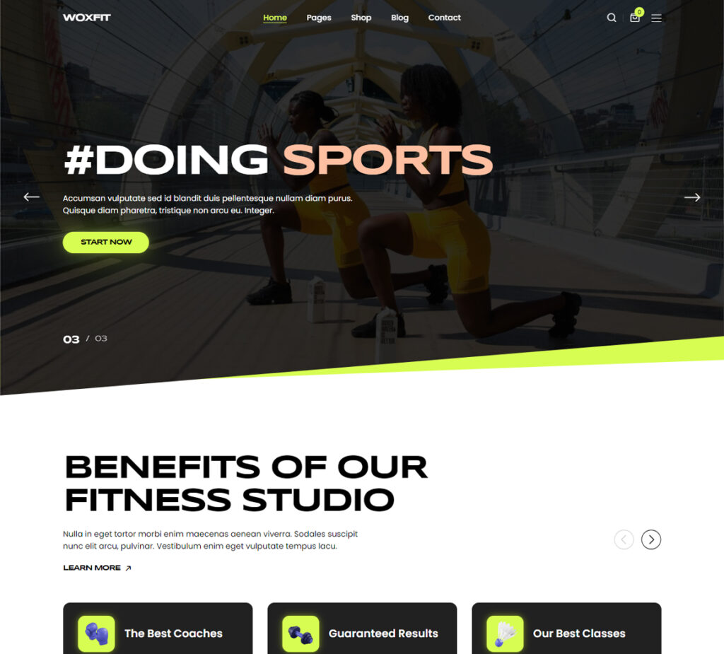 WoxFit - Fitness & Gym WordPress Theme