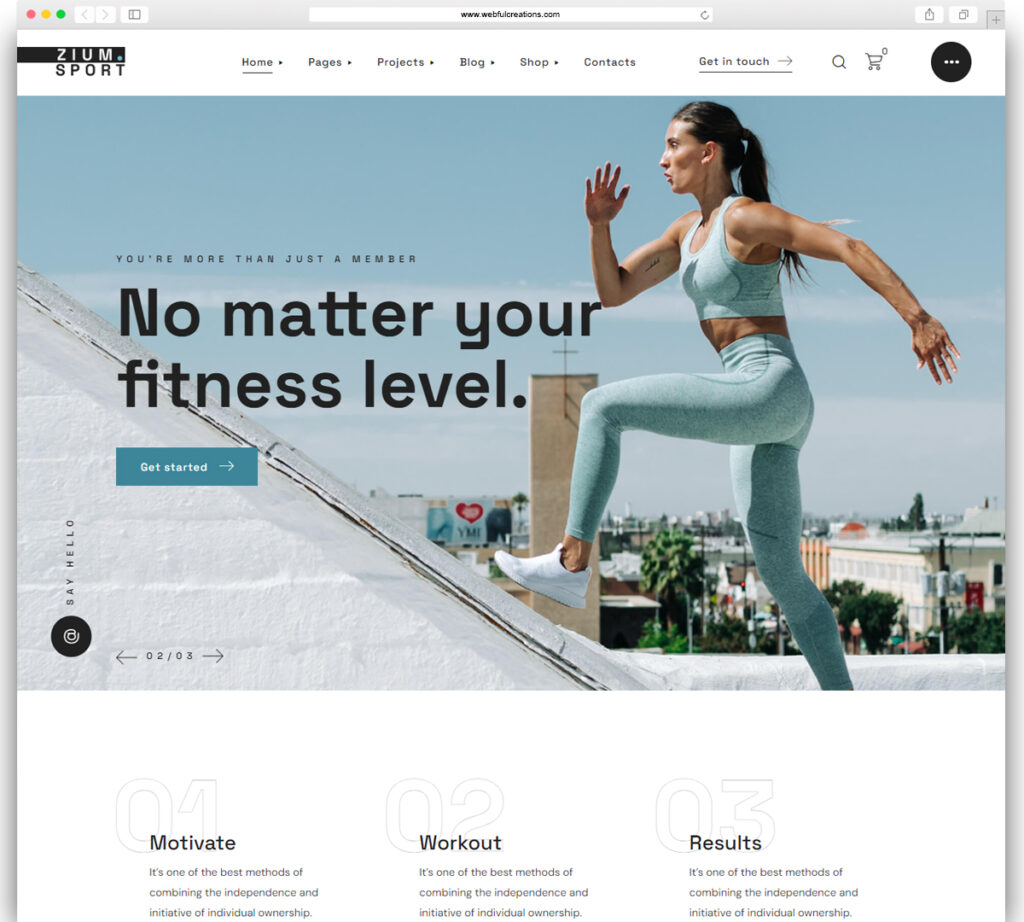Zium - Sports and Fitness WordPress Theme