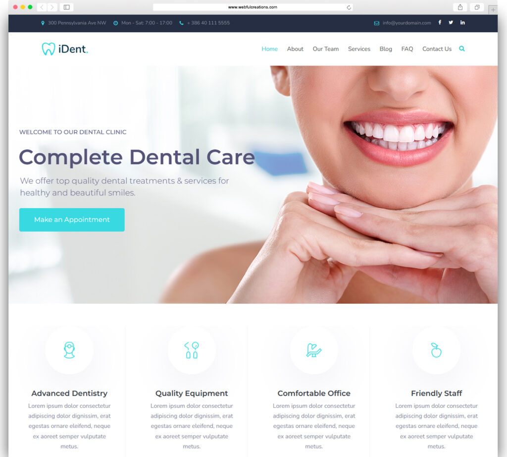iDent - Dentist & Medical WordPress Theme