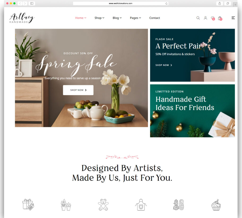 Artfusy – Handmade & Crafts Shop WordPress Theme