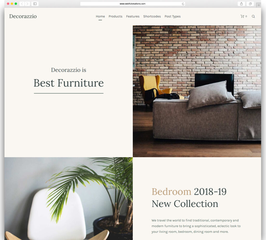 Decorazzio - Interior Design and Furniture Store WordPress Theme