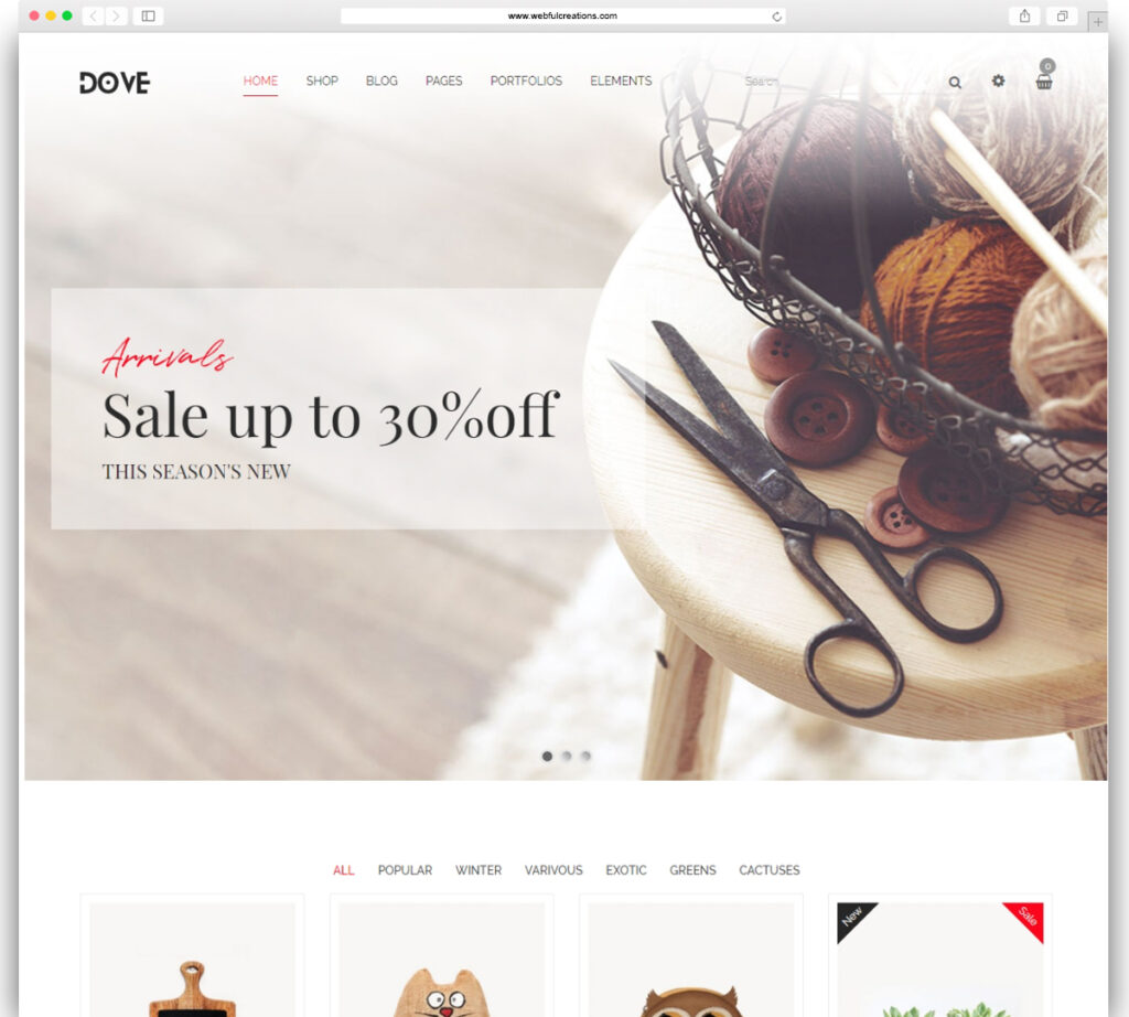 Dove | Handmade Crafts WooCommerce WordPress Theme
